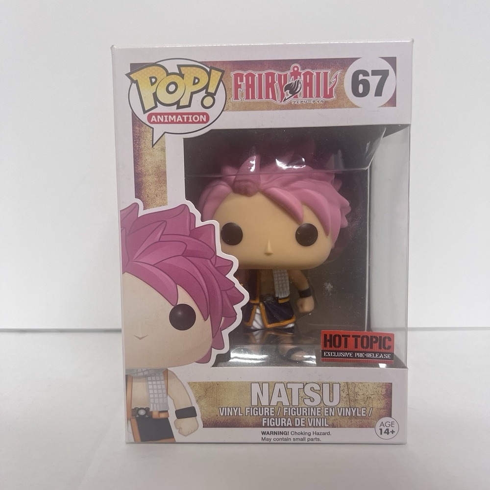 Rare Funko Pop! Vinyl: Fairy Tail Natsu Dragneel #67 Hot Topic Pre - Release